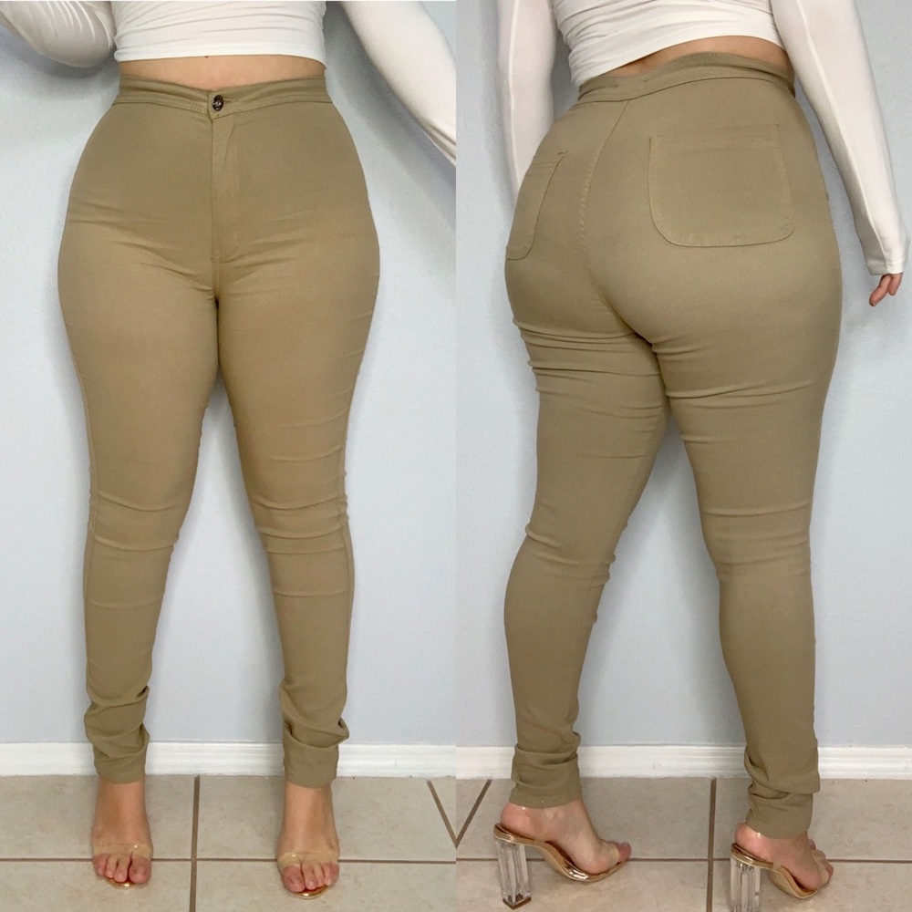 The Angel Khaki Pant High Waisted Skinny Jean Pant